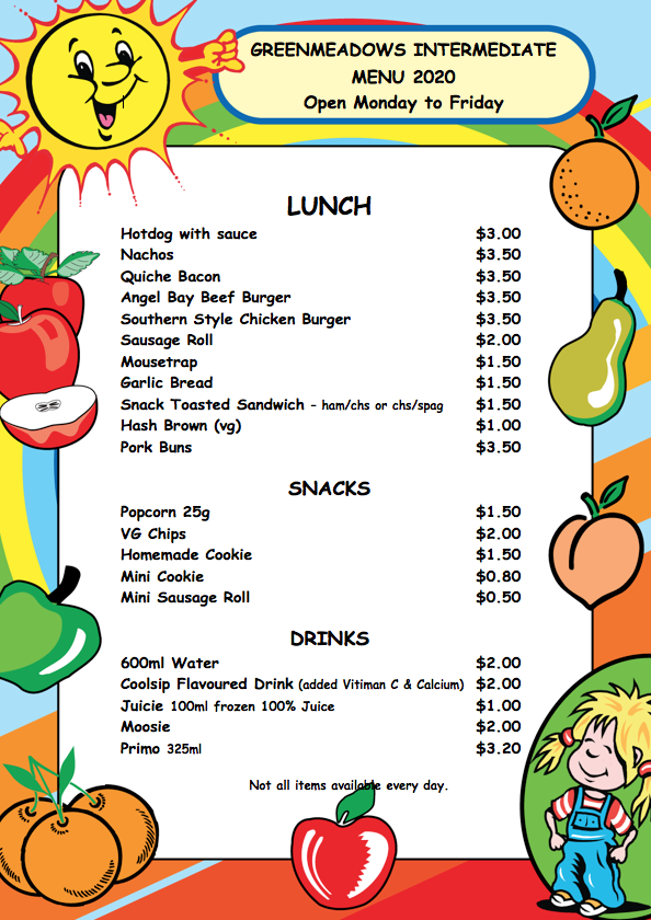 Canteen Menu Greenmeadows Intermediate School canteen-menu-greenmeadows-intermediate-school